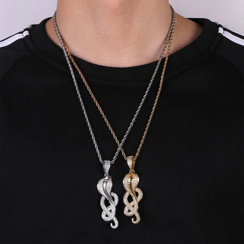 Snake Pendant Stainless Steel Necklace Walmart Chain, Gold Snake