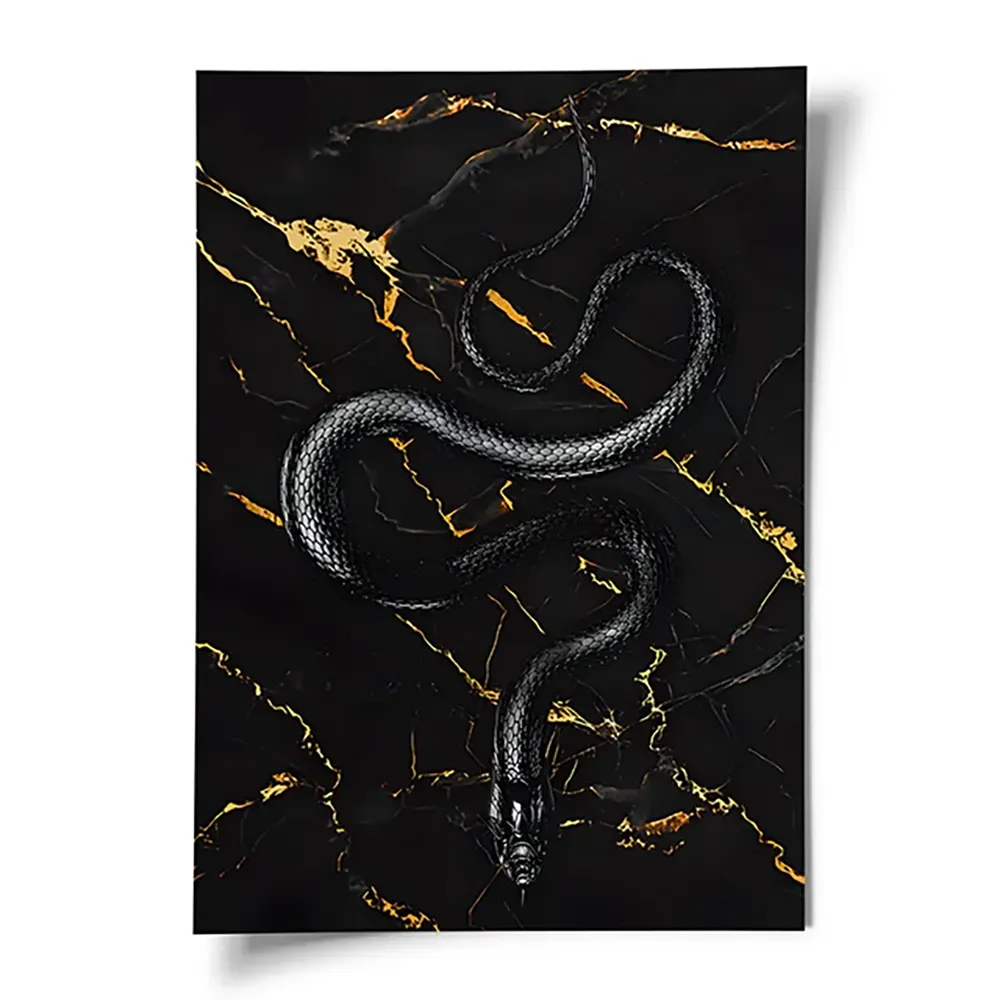 Black Painted Snake Art Black Snakes Store™