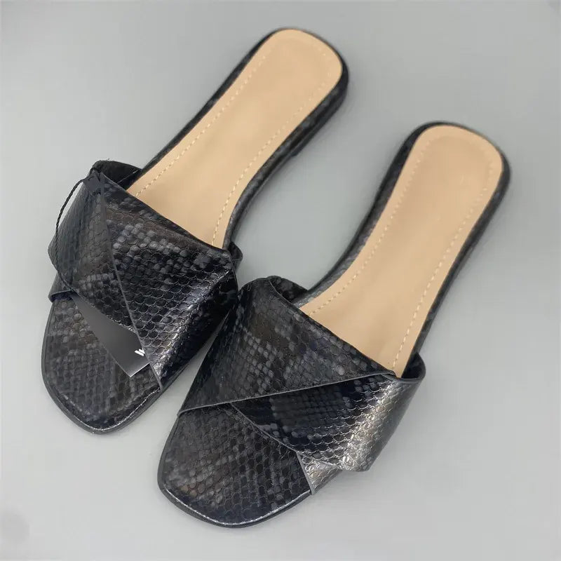 Black Snakeskin Mules Snakes Store