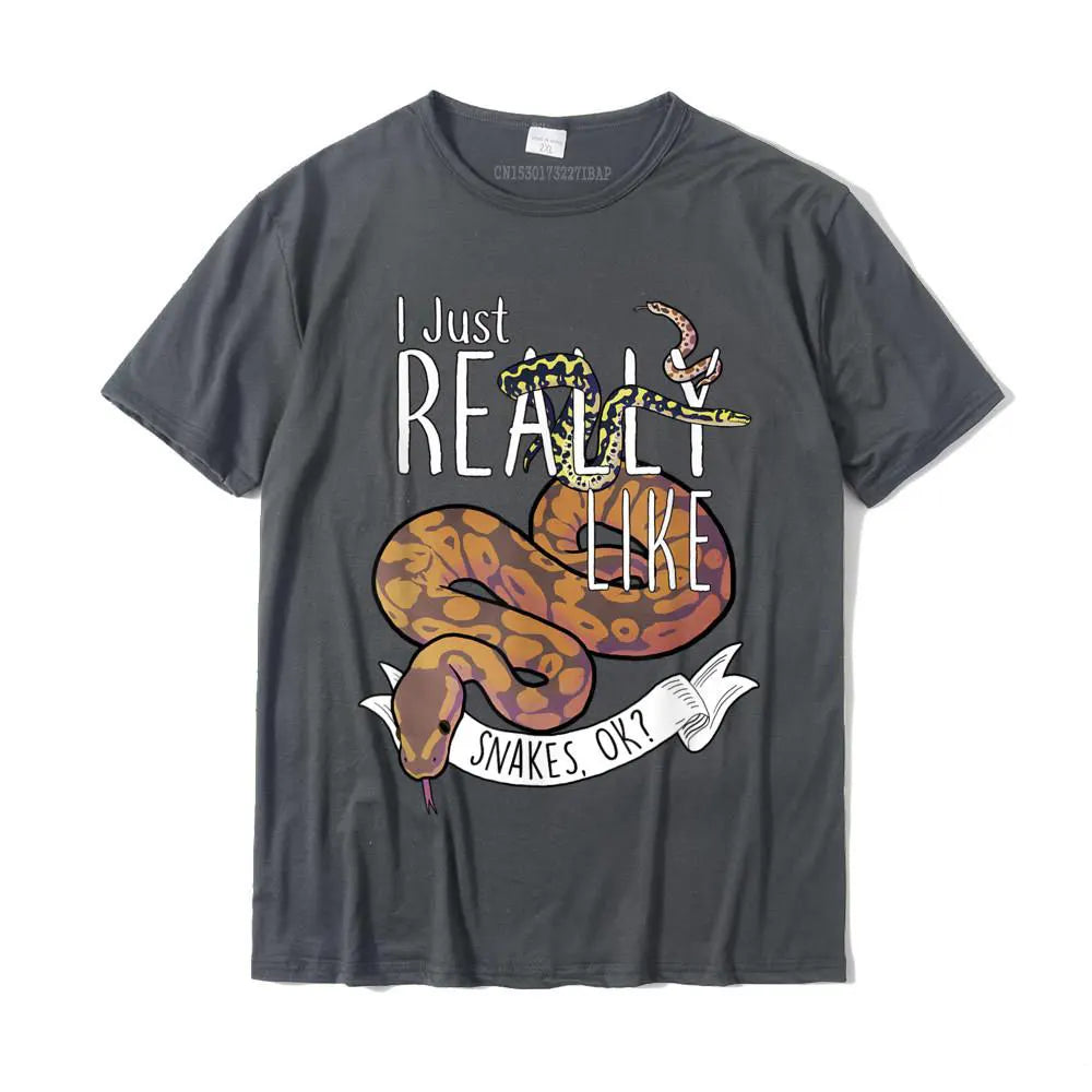 Brown Snake Print T-shirt Gray Snakes Store™