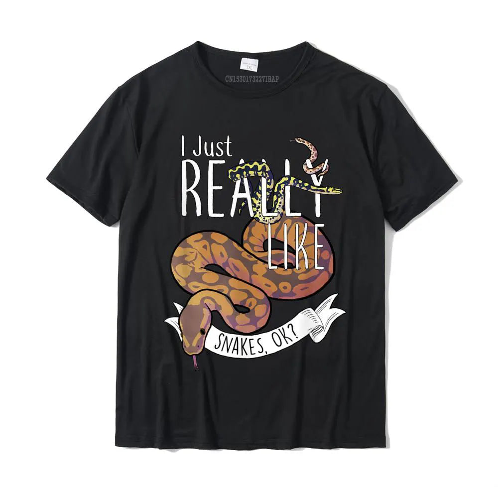 Brown Snake Print T-shirt Black Snakes Store™