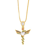 Caduceus Gold Pendant - Vignette | Snakes Store