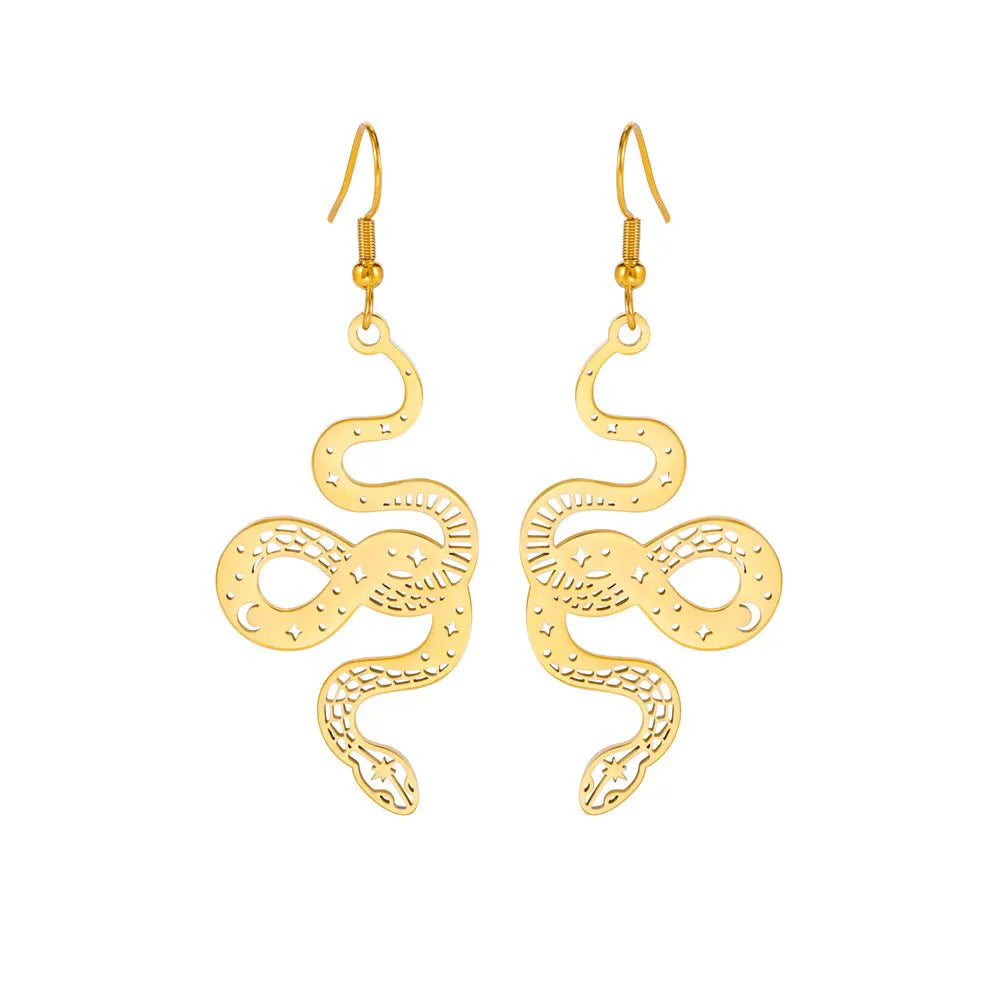 Crystal Snake Earrings Gold Fits for all 316L Stainless Steel Snakes Store™