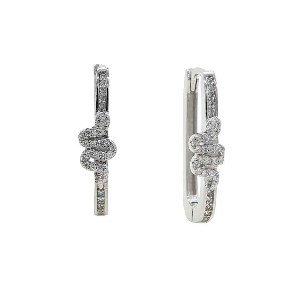 Dainty Snake Hoop Earrings Silver Fits for all Copper Snakes Store™