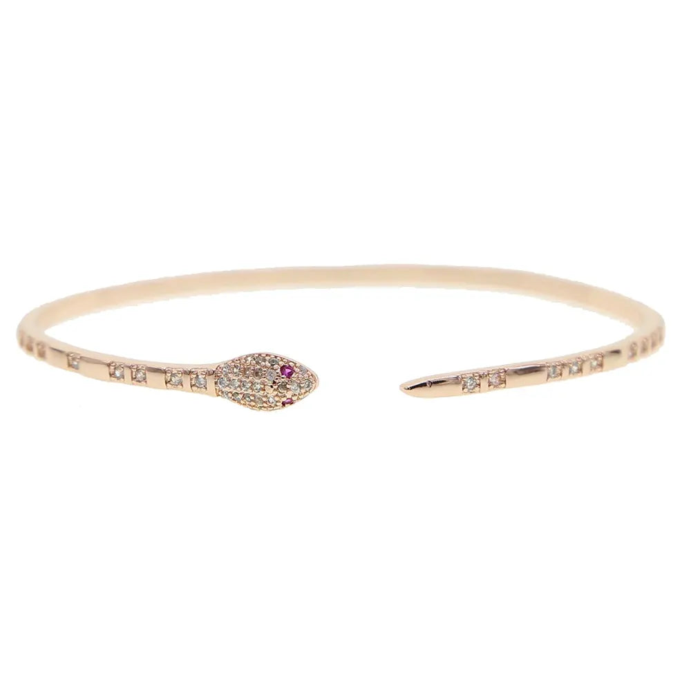 Diamond Snake Bracelet Rose Gold Snakes Store™