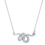 Diamond Snake Pendant Necklace - Vignette | Snakes Store