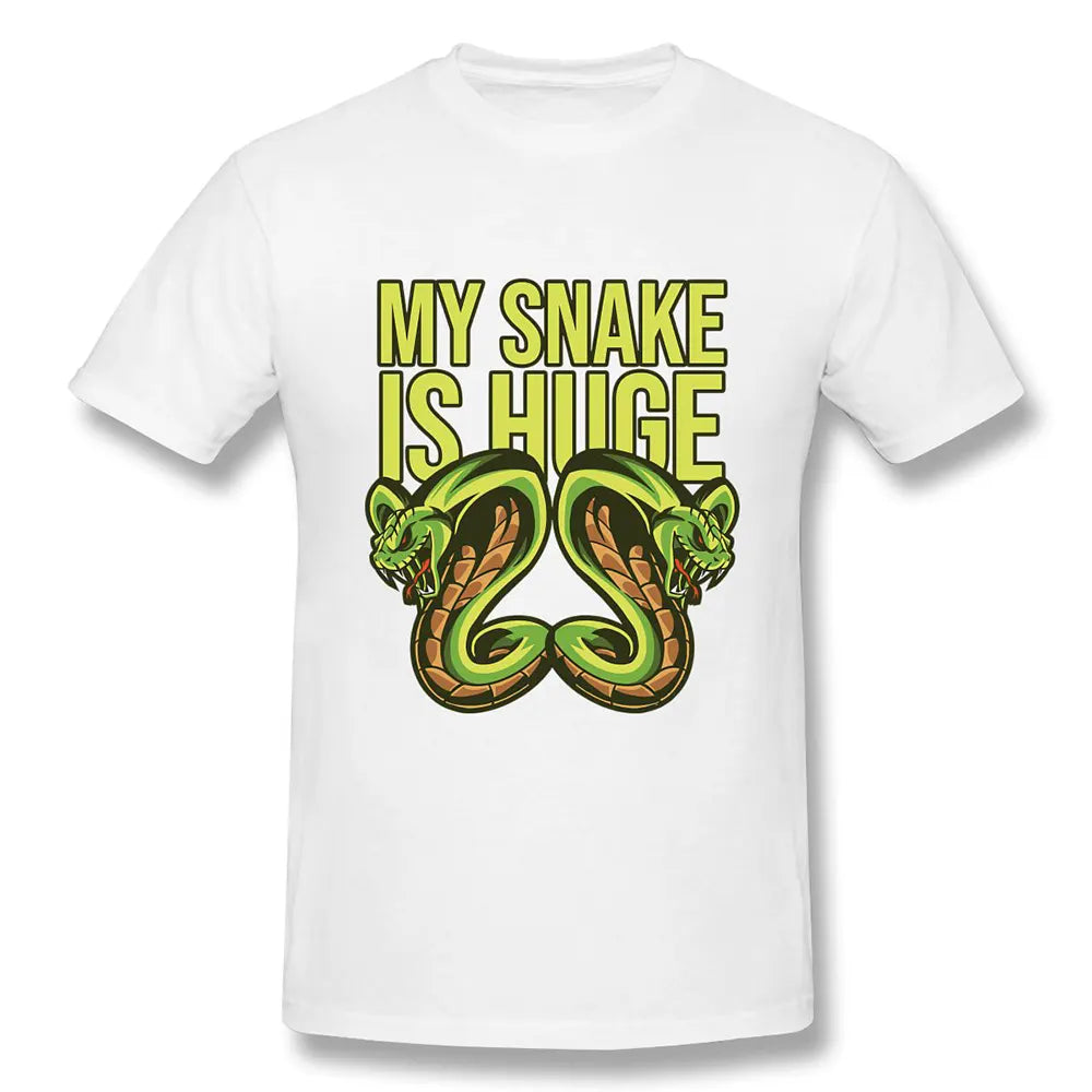 Green Snake Print T-shirt White Snakes Store™