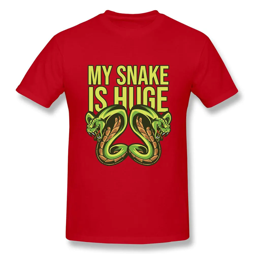 Green Snake Print T-shirt Red Snakes Store™
