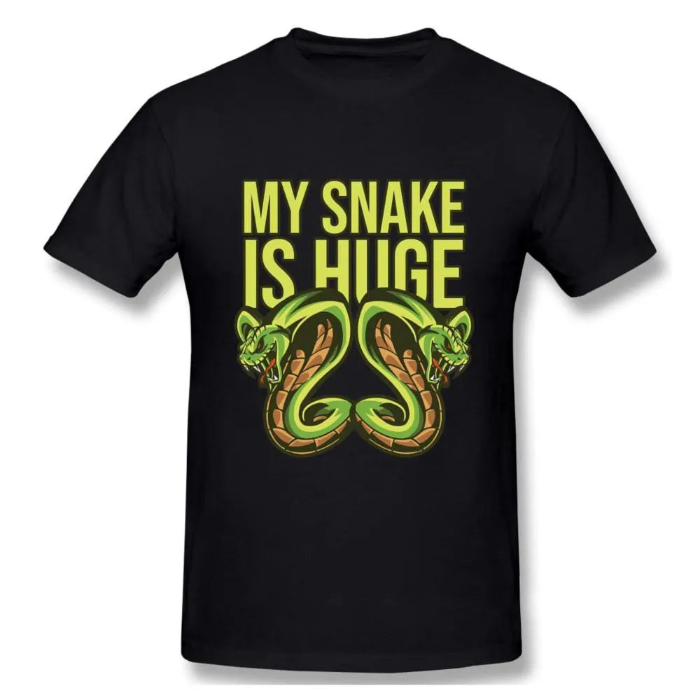Green Snake Print T-shirt Black Snakes Store™