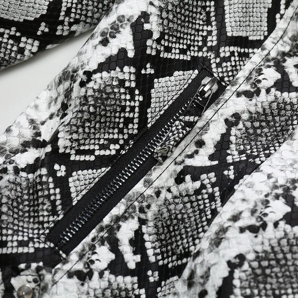 Grey Snake Print Jacket Snakes Store™