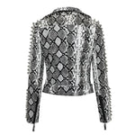 Grey Snake Print Jacket - Vignette | Snakes Store