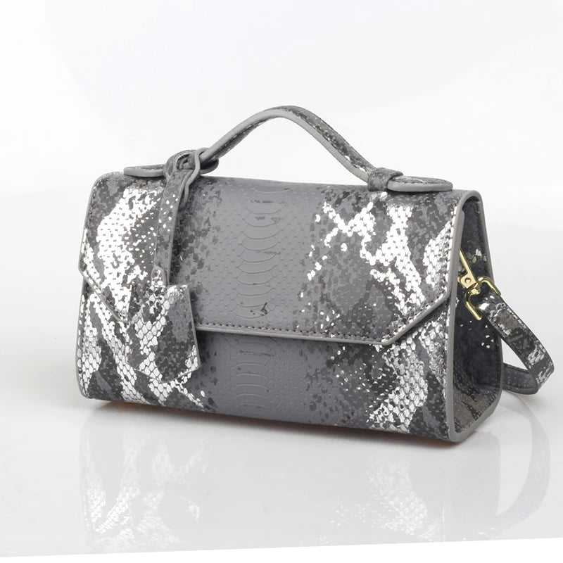 Grey Snake Print Bag Grey Snakes Store