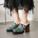 Snakeskin Mules Block - Vignette | Snakes Store