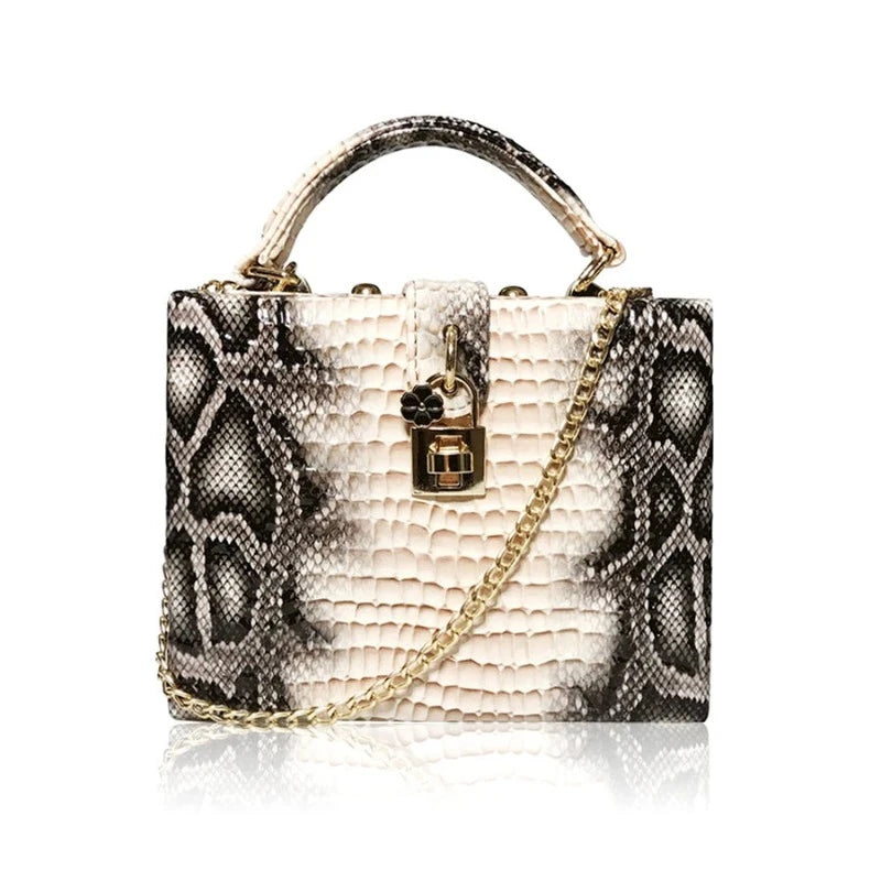 Beige Snake Clutch Bag Snakes Store