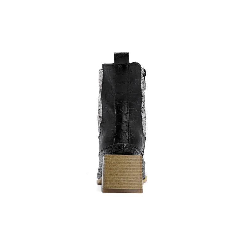 Pointed Toe Snakeskin Booties Snakes Store