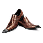 Brown Snakeskin Dress Shoes - Vignette | Snakes Store