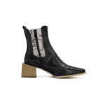 Pointed Toe Snakeskin Booties - Vignette | Snakes Store