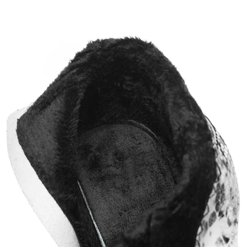 Snakeskin Block Heel Booties Snakes Store