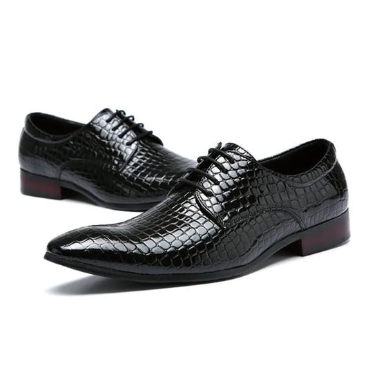 Black Snakeskin Dress Shoes