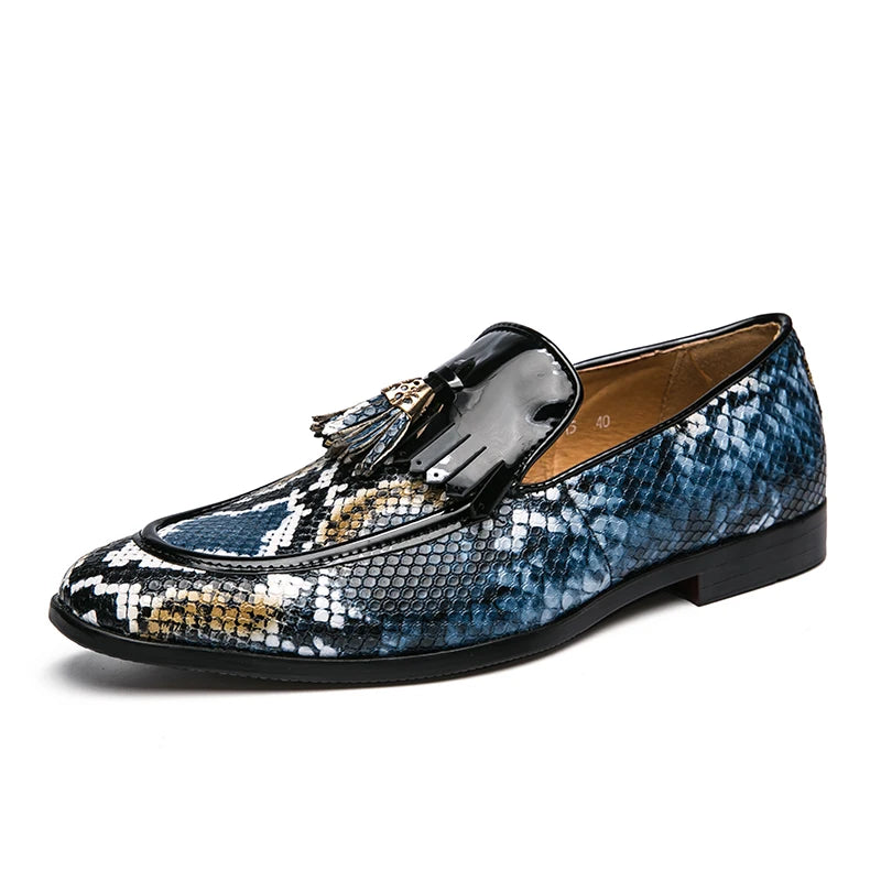 Snake Print Tassel Loafers | Snakes Store™ display picture 1