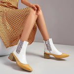 Pointed Toe Snakeskin Booties - Vignette | Snakes Store
