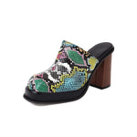 Snakeskin Mules Block - Vignette | Snakes Store