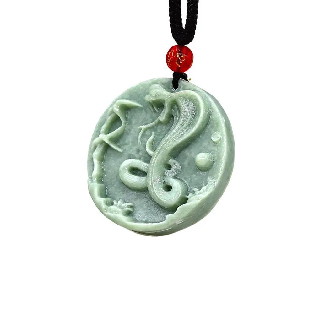 Jade on sale snake pendant