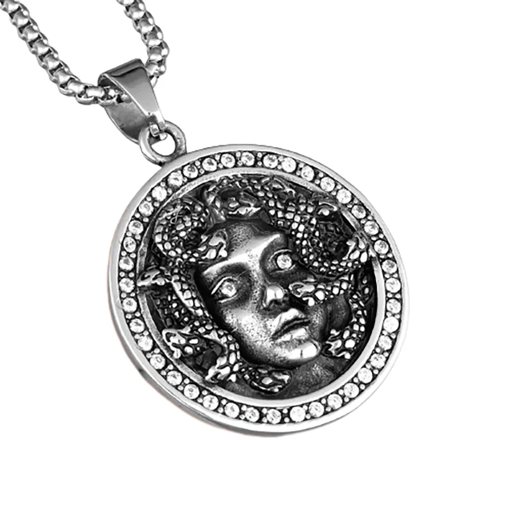 Medusa Pendant Silver 316L Stainless Steel Snakes Store™