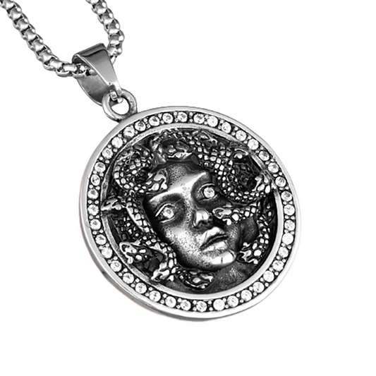 Medusa Pendant Silver 316L Stainless Steel Snakes Store™