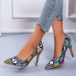 Multicolor Snakeskin Pumps - Vignette | Snakes Store