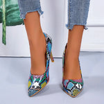 Multicolor Snakeskin Pumps - Vignette | Snakes Store