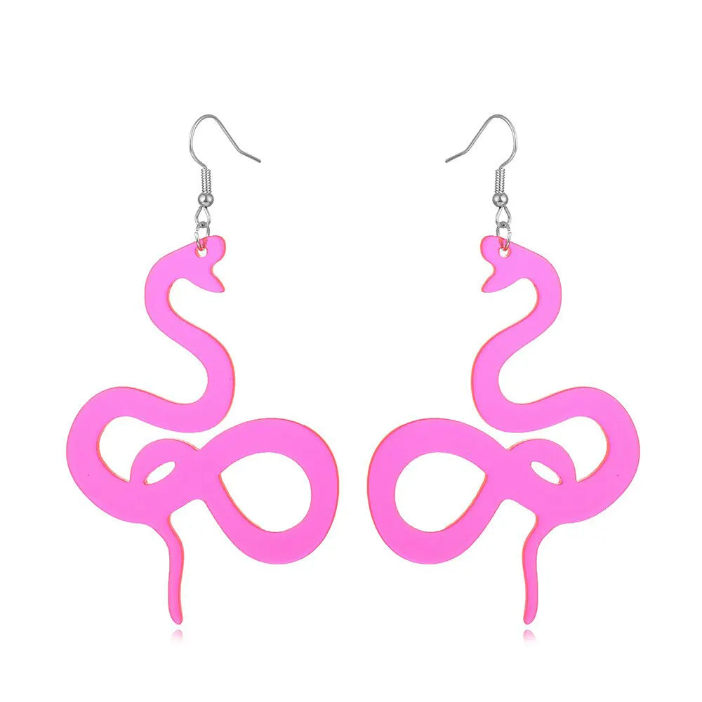 Pink Snake Earrings Pink Fits for all Alloy Snakes Store™