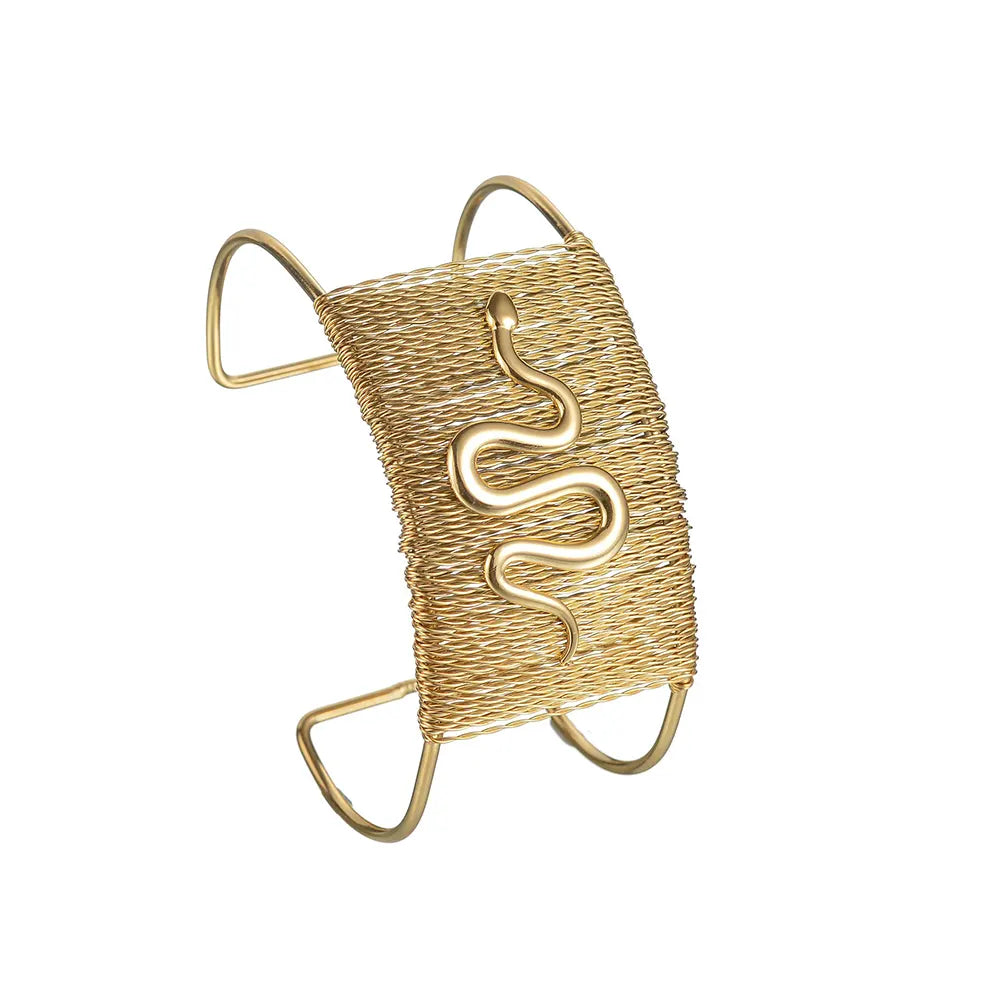 Python Cuff Bracelet 316L Stainless Steel Gold Fits for all Snakes Store™