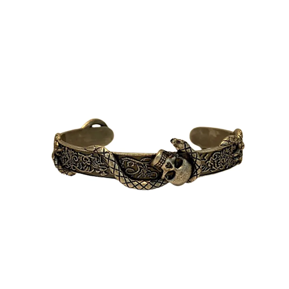 Python Skin Skull Bracelet Silver Copper Fits for all Snakes Store™