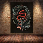 Red Snake Painting - Vignette | Snakes Store
