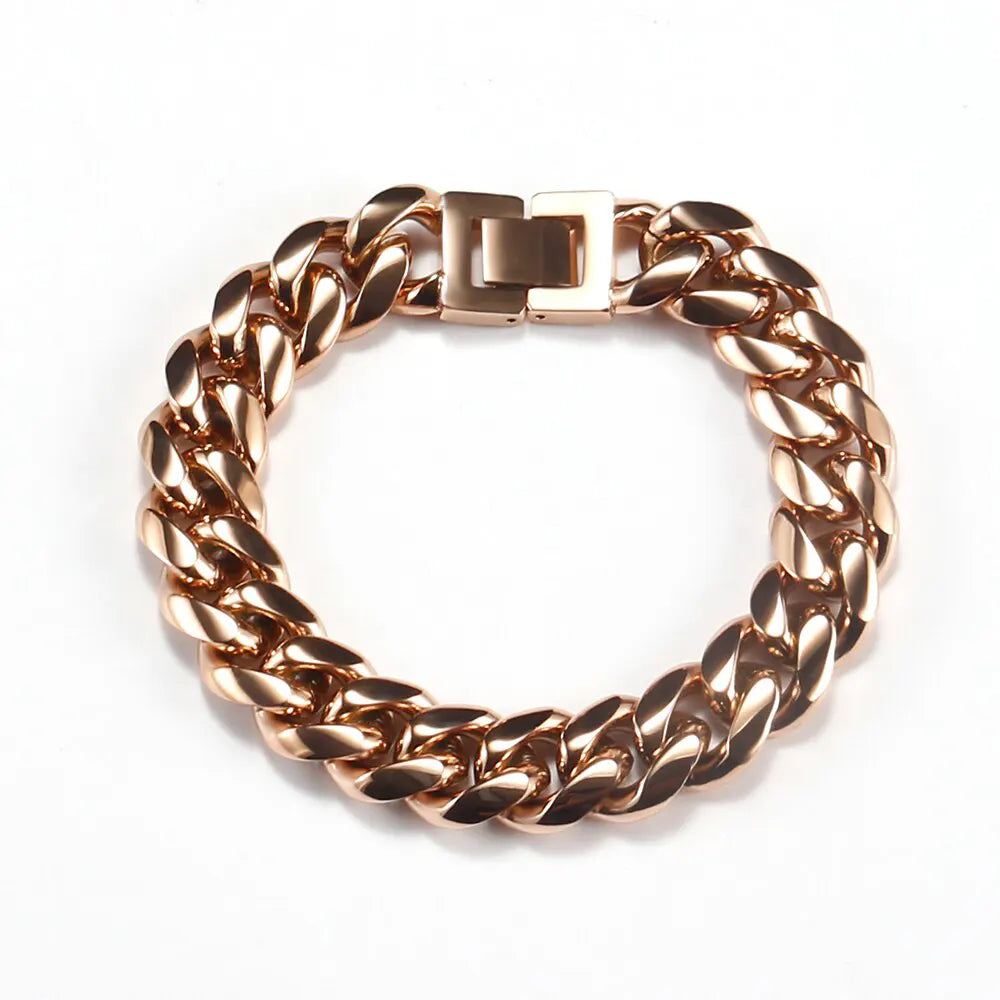 Rose Gold Snake Chain Bracelet 316L Stainless Steel Rose Gold 8.5" | 21.5cm Snakes Store™