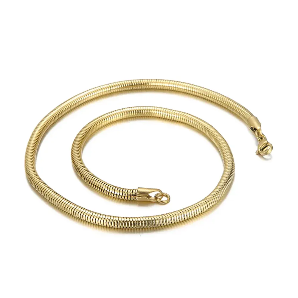 Round Snake Chain Gold 316L Stainless Steel Snakes Store™