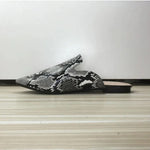 Grey Snakeskin Mules - Vignette | Snakes Store