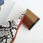 Black and White Snakeskin Mules - Vignette | Snakes Store