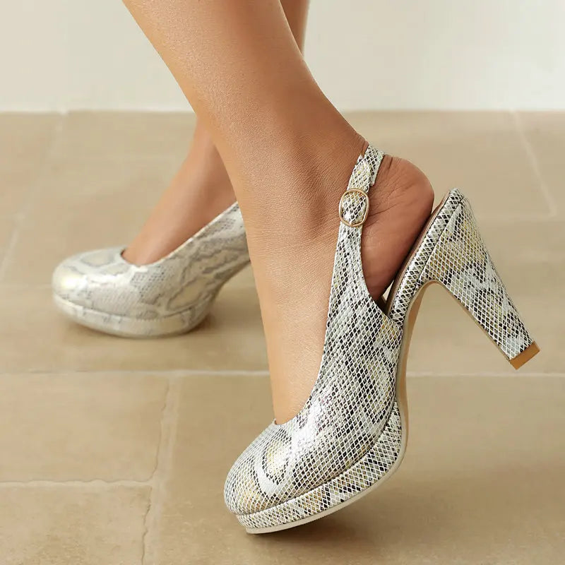 Snakeskin Heels Closed Toe Snakes Store