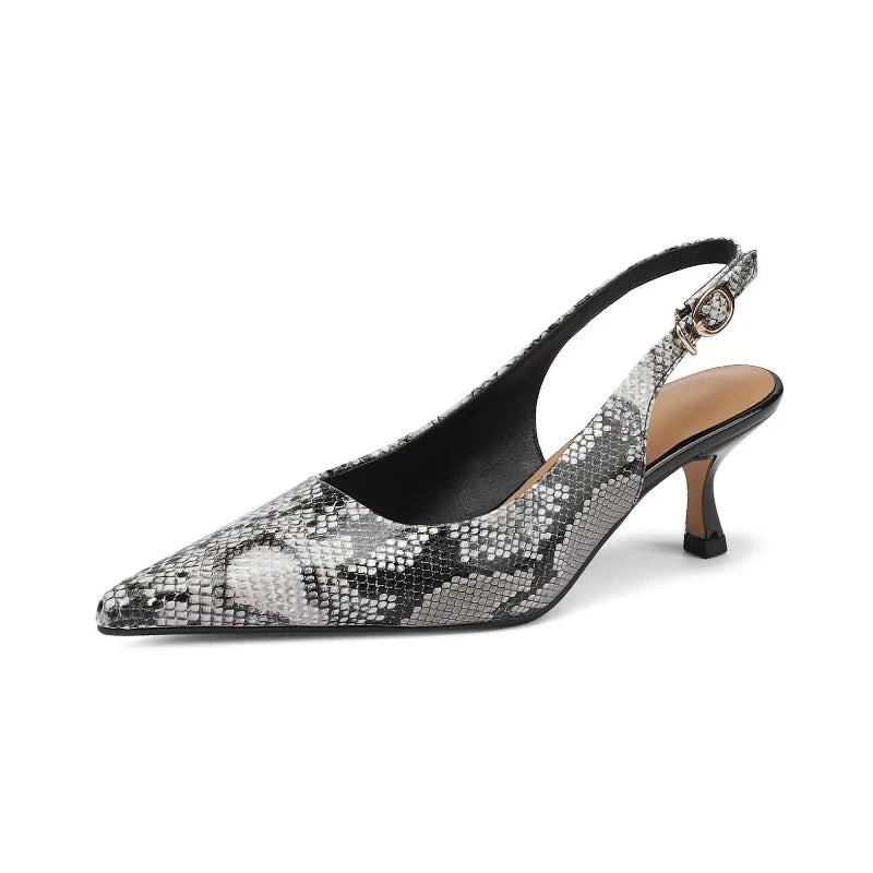 HOT Snakeskin Print Grey Snakeskin Pumps Grey Snakeskin
