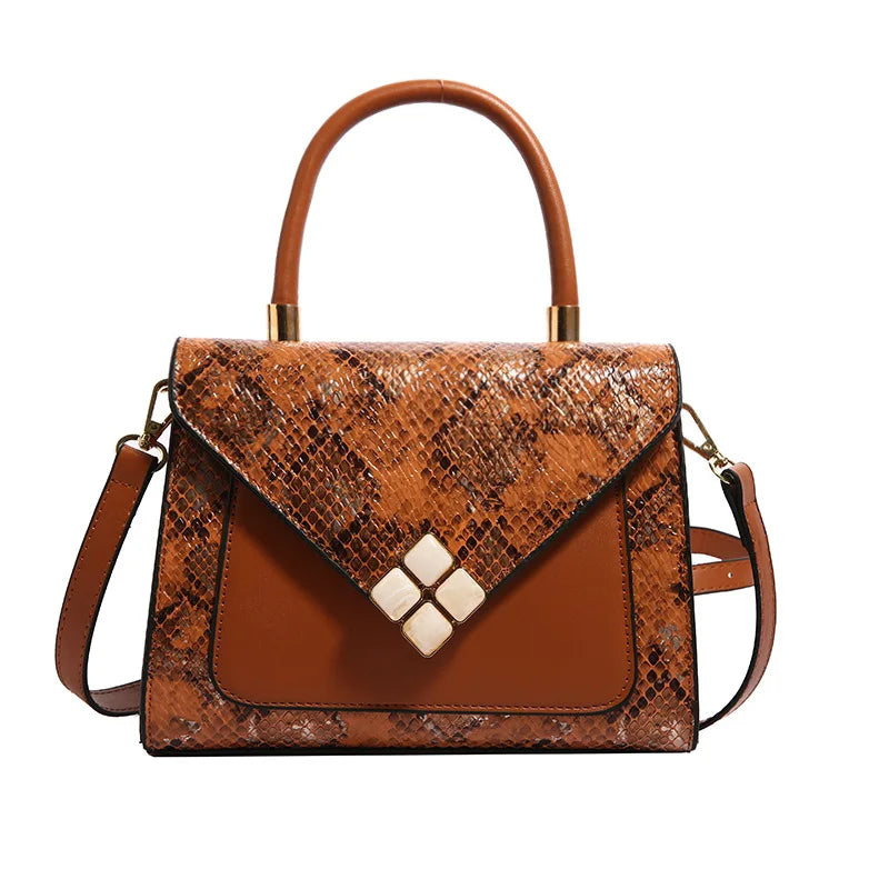 Brown Snake Print Bag Snakes Store