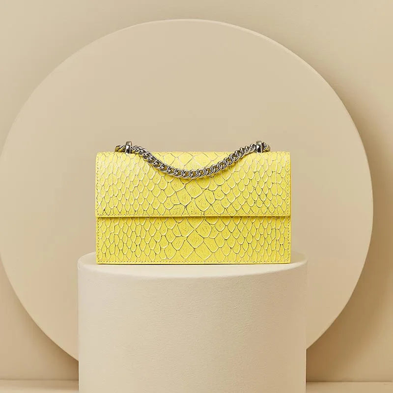 Snake Shoulder Bag Yellow (20cm<Max Length<30cm) Snakes Store