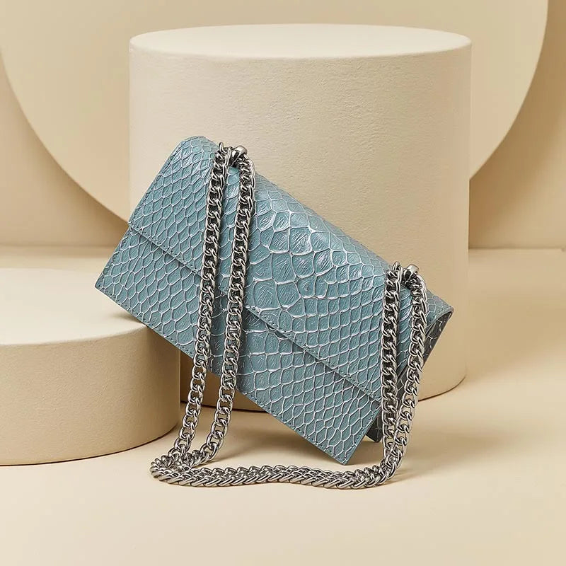 Snake Shoulder Bag Blue (20cm<Max Length<30cm) Snakes Store