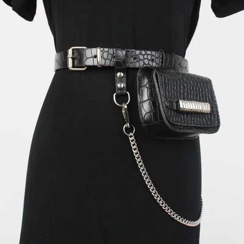 Snake Belt Bag black Snakes Store