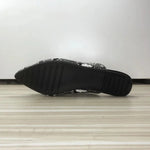 Grey Snakeskin Mules - Vignette | Snakes Store