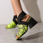 Peep Toe Snakeskin Heels - Vignette | Snakes Store