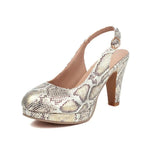 Snakeskin Heels Closed Toe - Vignette | Snakes Store