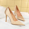 Cream Snakeskin Pumps