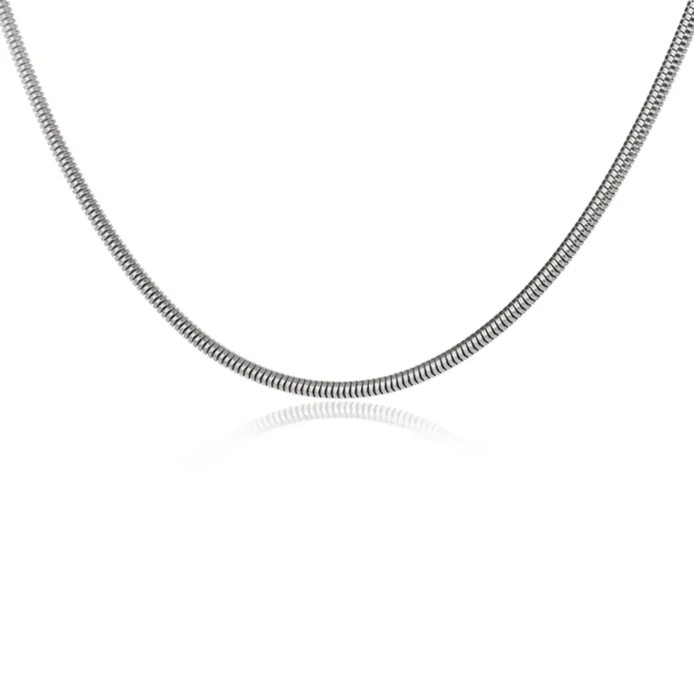 Silver Round Snake Chain Silver 316L Stainless Steel Snakes Store™
